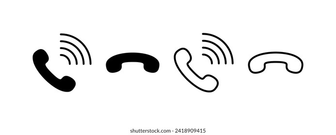 Ringing phone icons. Vector icons