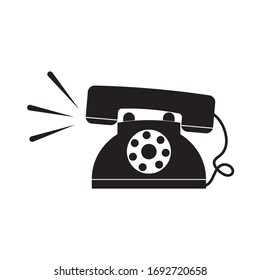 vectorial de la ilustración de teléfono en anillo
