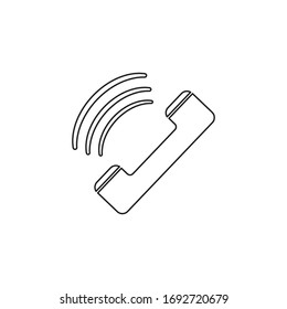 ringing phone illustration logo vector