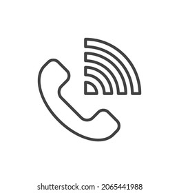 Icono de teléfono simple en el fondo blanco. icono del vector de teléfono. símbolo del icono de llamada telefónica