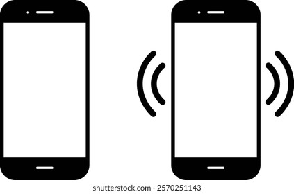 Ringing phone simple icon set. Phone call icon set, Telephone call sign, Contact us. Smartphone ringing
