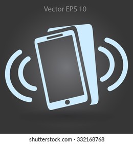 Ringing phone vector icon
