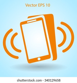 Ringing phone vector icon