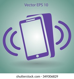 Ringing phone vector icon