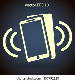 Ringing phone vector icon