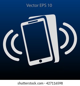 Ringing phone vector icon