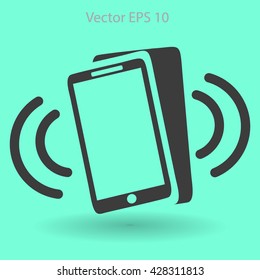 Ringing phone vector icon