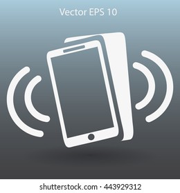 Ringing phone vector icon
