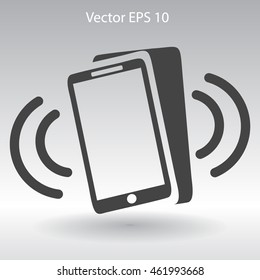 Ringing phone vector icon