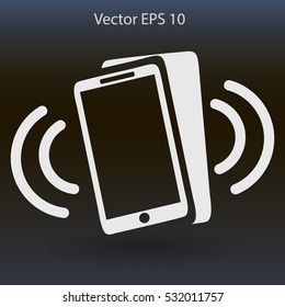 Ringing phone vector icon