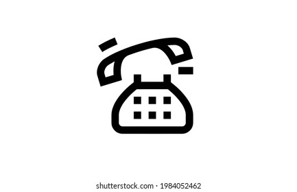 ringing phone vector icon outline style with white background perfect pixel 