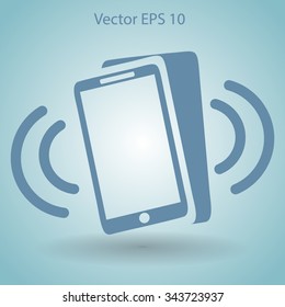 Ringing phonel vector icon