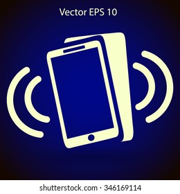 Ringing phonel vector icon