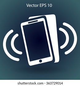 Ringing phonel vector icon