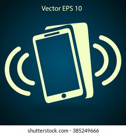Ringing phonel vector icon