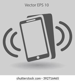 Ringing phonel vector icon