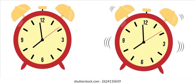 Vector de despertador rojo