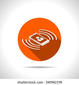 ringing smart phone 3d isometric icon