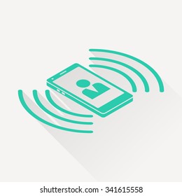 ringing smart phone 3d isometric icon
