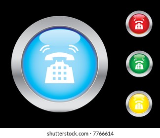 Ringing telephone icon set.