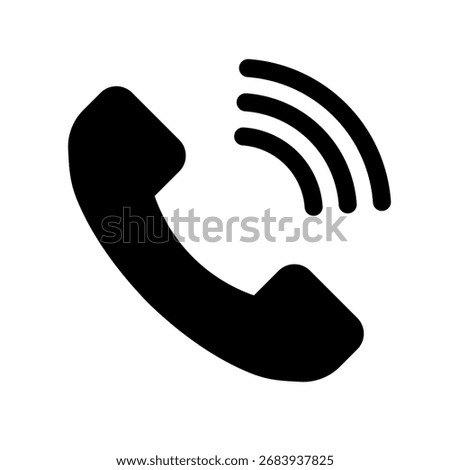 Ringing Telephone Solid Icon Design