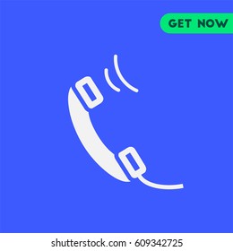 Ringing Telephone Vector Icon