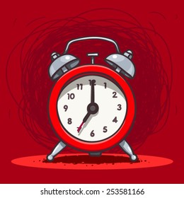 Ringing vintage alarm clock