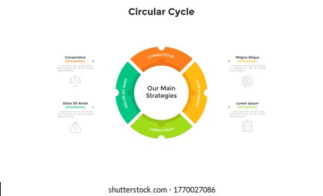 Ringlike Pie Diagram Divided Into 3 Stock Vector (Royalty Free ...