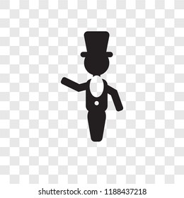 Ringmaster man vector icon isolated on transparent background, Ringmaster man transparency logo concept