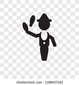 Ringmaster man vector icon isolated on transparent background, Ringmaster man transparency logo concept