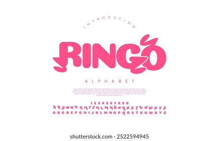 Ringo tipografia beleza moda elegante minimalista serif italic fontes decorativo casamento vintage retro logos. Logotipo de fonte de luxo mínimo alfabeto. Ilustração vetorial