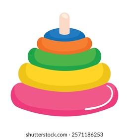 rings baby toy isolated icon
