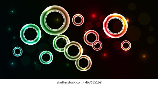 rings background, eps10 vector