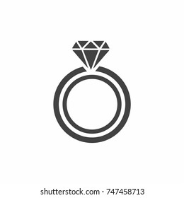 Rings Brilliant Sign Icon vector