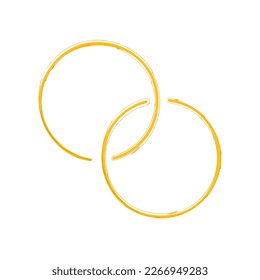 rings brush on white background, vector illustration.