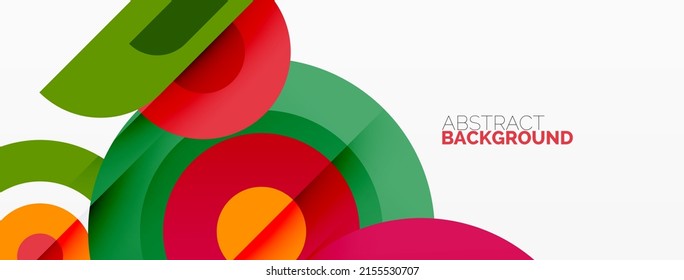 Rings and circles geometric abstract background for wallpaper, banner, backdrop