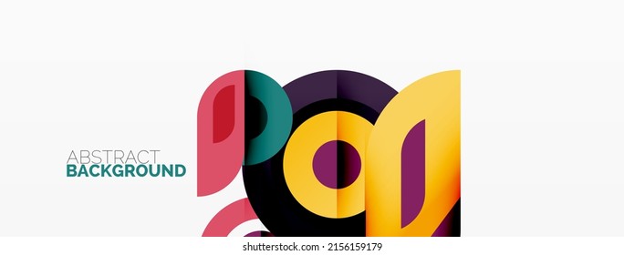 Rings and circles geometric abstract background for wallpaper, banner, backdrop