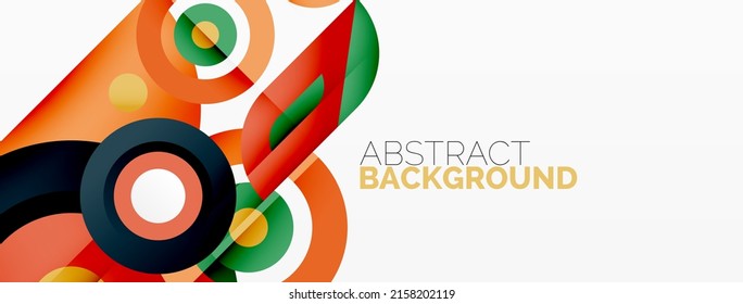 Rings and circles geometric abstract background for wallpaper, banner, backdrop