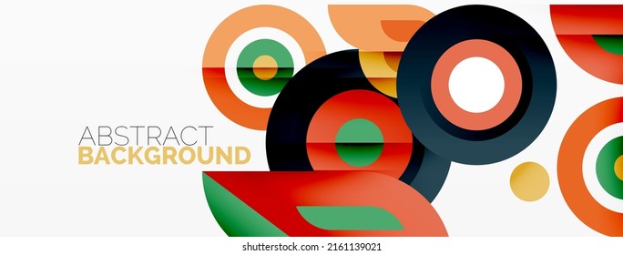 Rings and circles geometric abstract background for wallpaper, banner, backdrop