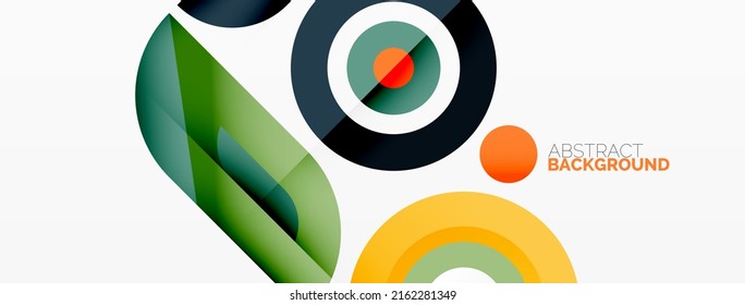 Ringe und Kreise, geometrischer abstrakter Hintergrund für Tapete, Banner, Hintergrund