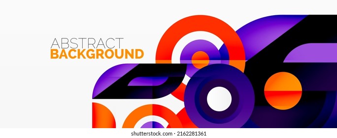 Rings and circles geometric abstract background for wallpaper, banner, backdrop