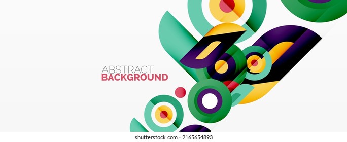 Rings and circles geometric abstract background for wallpaper, banner, backdrop