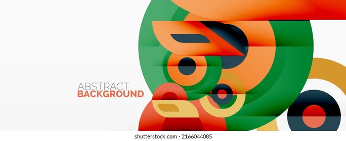 Rings and circles geometric abstract background for wallpaper, banner, backdrop