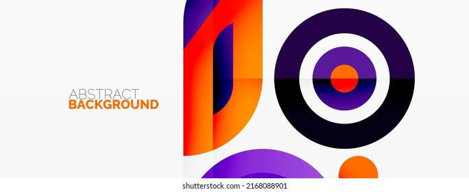 Rings and circles geometric abstract background for wallpaper, banner, backdrop