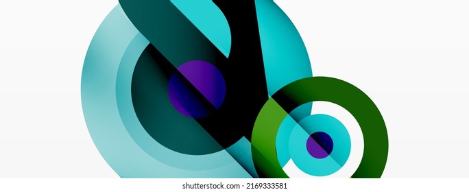 Rings and circles geometric abstract background for wallpaper, banner, backdrop