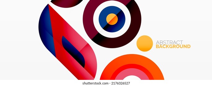 Rings and circles geometric abstract background for wallpaper, banner, backdrop