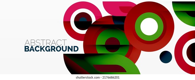 Rings and circles geometric abstract background for wallpaper, banner, backdrop