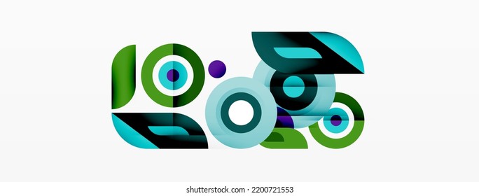 Rings and circles geometric abstract background for wallpaper, banner, backdrop