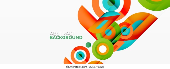 Rings and circles geometric abstract background for wallpaper, banner, backdrop