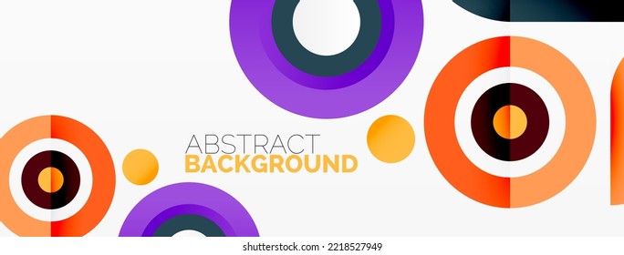 Rings and circles geometric abstract background for wallpaper, banner, backdrop
